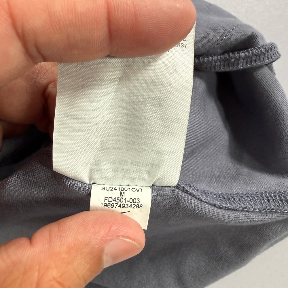 Nike Hoodie Mens Medium Gray Carbon Tech Lightweight Full Zip Stretch - Picture 7 of 10